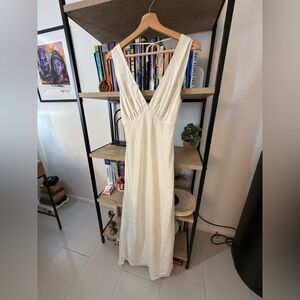 Abercrombie & Fitch Cream Maxi Dress